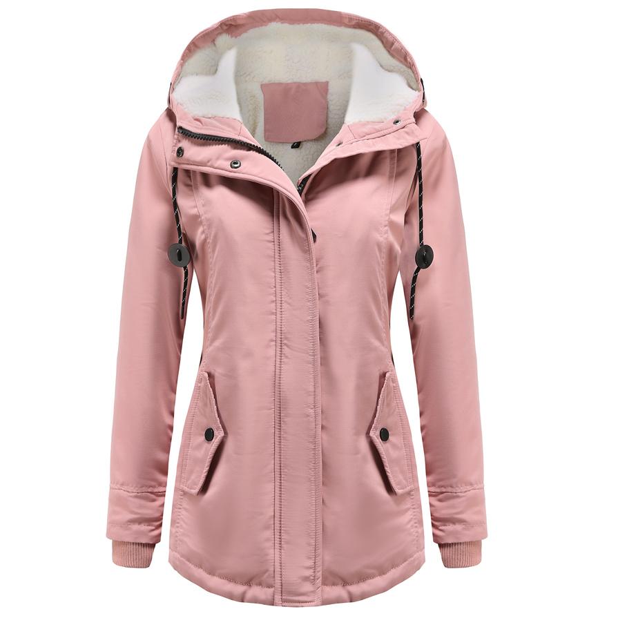 Parka da donna Giacca lunga calda taglia plus Giacca calda Inverno Giacca calda con cappuccio spessa