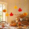 Thanksgiving Party Hanging Decorations Pumpkin Maple Leaf Ornaments (6 Pack)