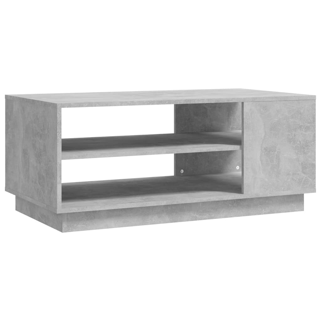 Coffee Table Concrete Grey 102x55x43 cm Wood Based Material