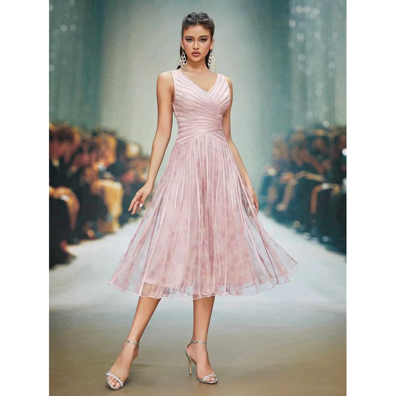 Wedding Dress Birthday Gown Sexy Party Dress Formal Gown Dress Pink S