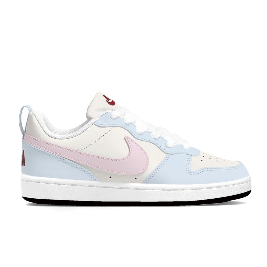 Nike Court Borough Milk Blue Puppy Low top Skateboard Shoes Women's Blue Pink FV8120-141(Team1121-)