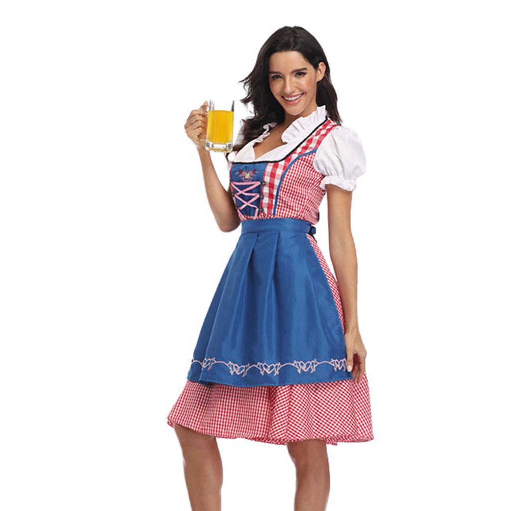 Women's Plaid Dress for Oktoberfest Party Festival