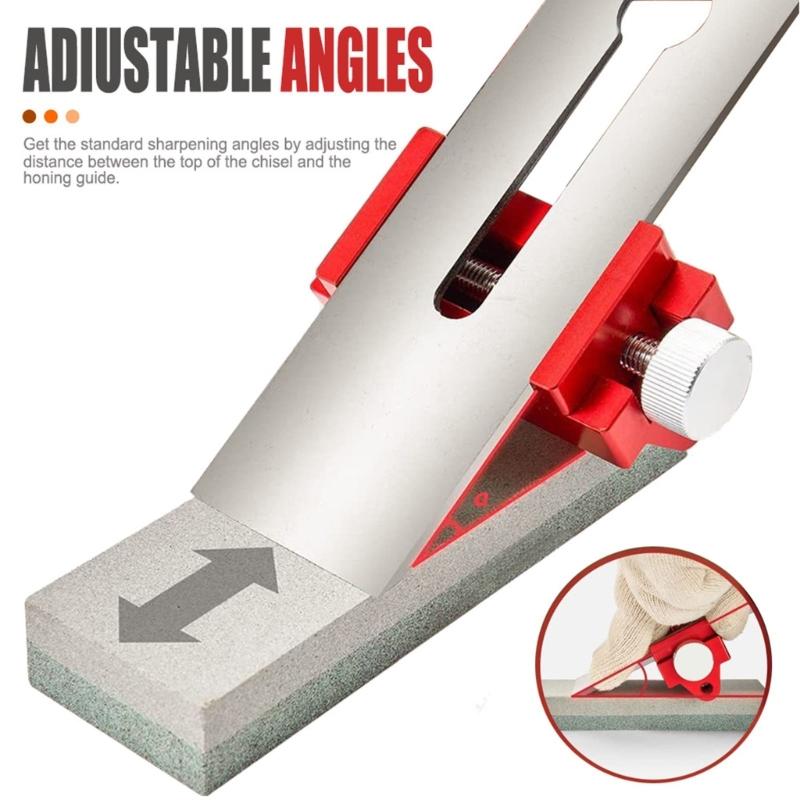 Enhances Stability Chisel Sharpening Jig Honing Guide Set with Extend Roller Wheel For Accurate Angles Consistent Result