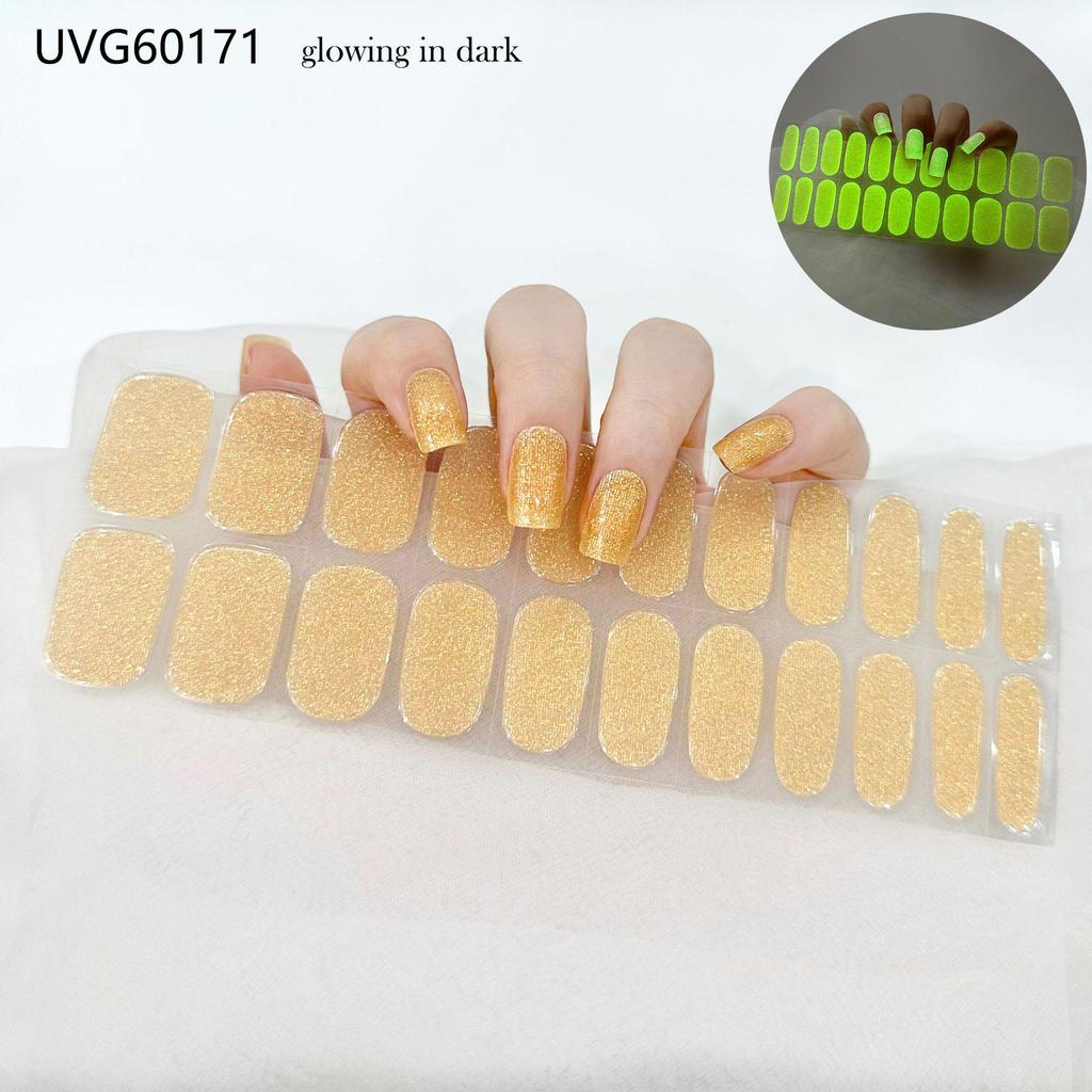 Transparent Nude UV Gel Nail Art Stickers: Semi-Cured, Semi-Baked Manicure Sheets