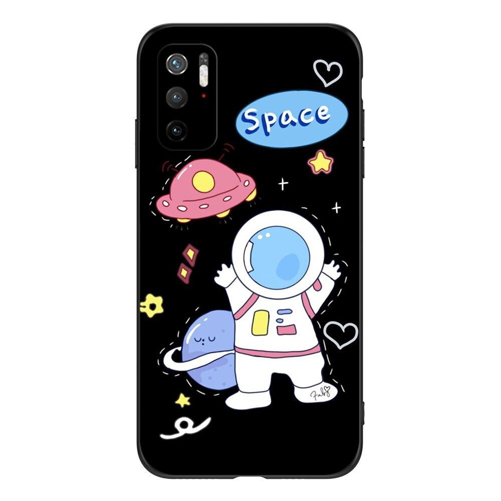 For Poco M3 Pro 5G Case 6.5" Xiaomi Redmi Note 10 5G Phone Back Cover Bumper POCOPHONE Black Tpu Case Cute Funy