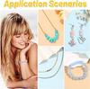 European & American Bead DIY Set: Multicolor Earrings, Necklace, Bracelet Kit with Crimp Tubes & Pliers