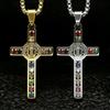 Cross Necklace Saint Benedict Pendant Cross Men's Necklace Necklace Jewelry
