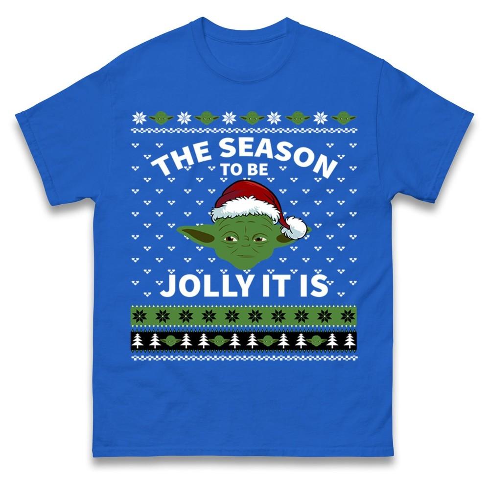 Yoda The Season To Be Jolly It Is Christmas T Shirt Funny Star War Xmas Unisex