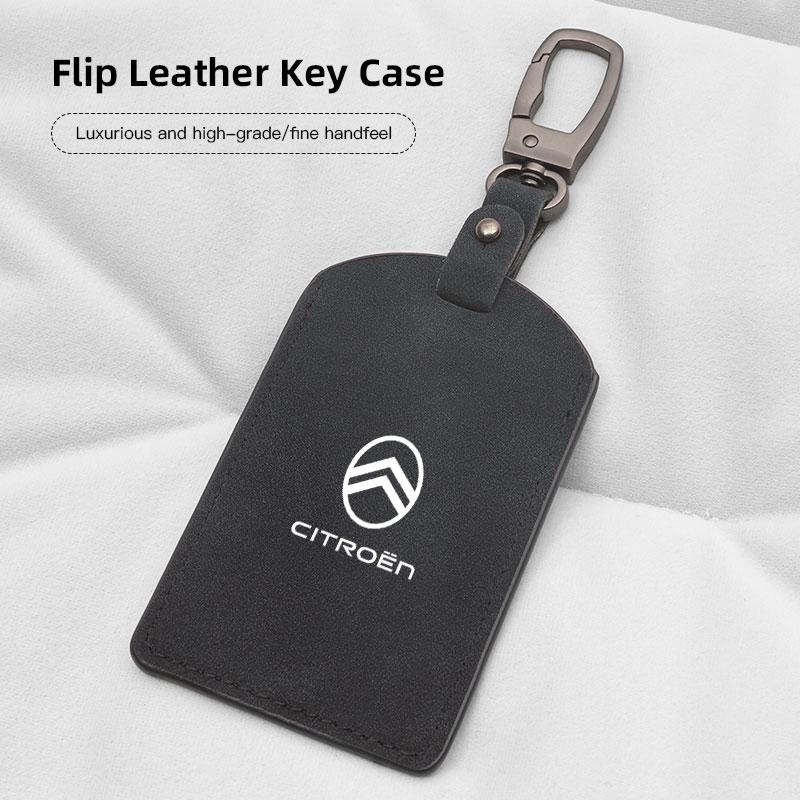 Suede Car Key Card Cover Keychain Car Key Accessories For Citroen C2 2CV VTS DS3 DS4 DS5 RD3 Jumper Cactus Saxo Jumpy CelyseeC6