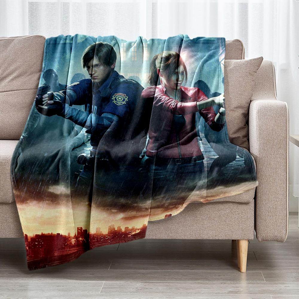 Resident Evil Theme Printed Blanket - Perfect for Couch, Bed, Travel & Outdoor Use | Machine Washable, Cozy & Durable.