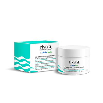 Rivela Dermascience By Cipla B5 Moisturizer Cream With Skin Conditioning & Soothing Formula|3% Sepicalm|Hydrates & Plumps Skin|For Men & Women|Al