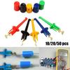 Random New Mini Grabbers Connector Hook Clip Multimeter Lead Wire Test Probe Electronic Testing