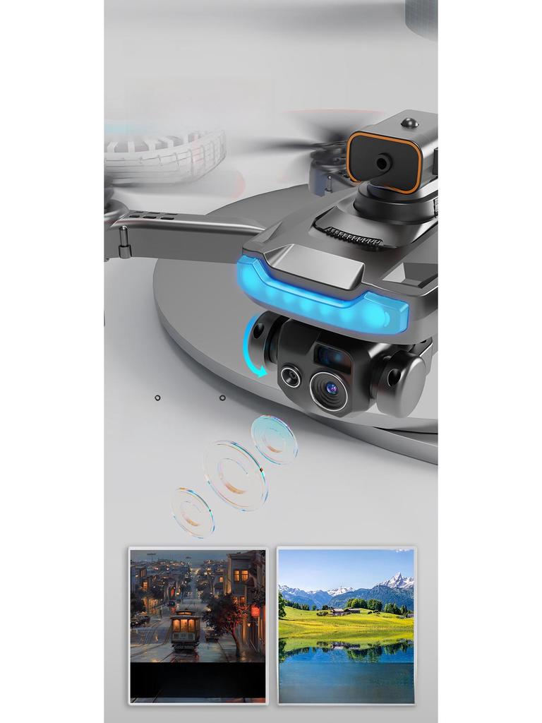 Dronă P15: Pliabil, Evitarea Obstacolelor, Fotografie HD, GPS fără Perii, Telecomandă, Prietenos cu Copiii, Funcții Profesionale