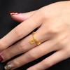 Brass Chic Gold Plated Ring With Customizable Fit And Symbolic Designs Women For