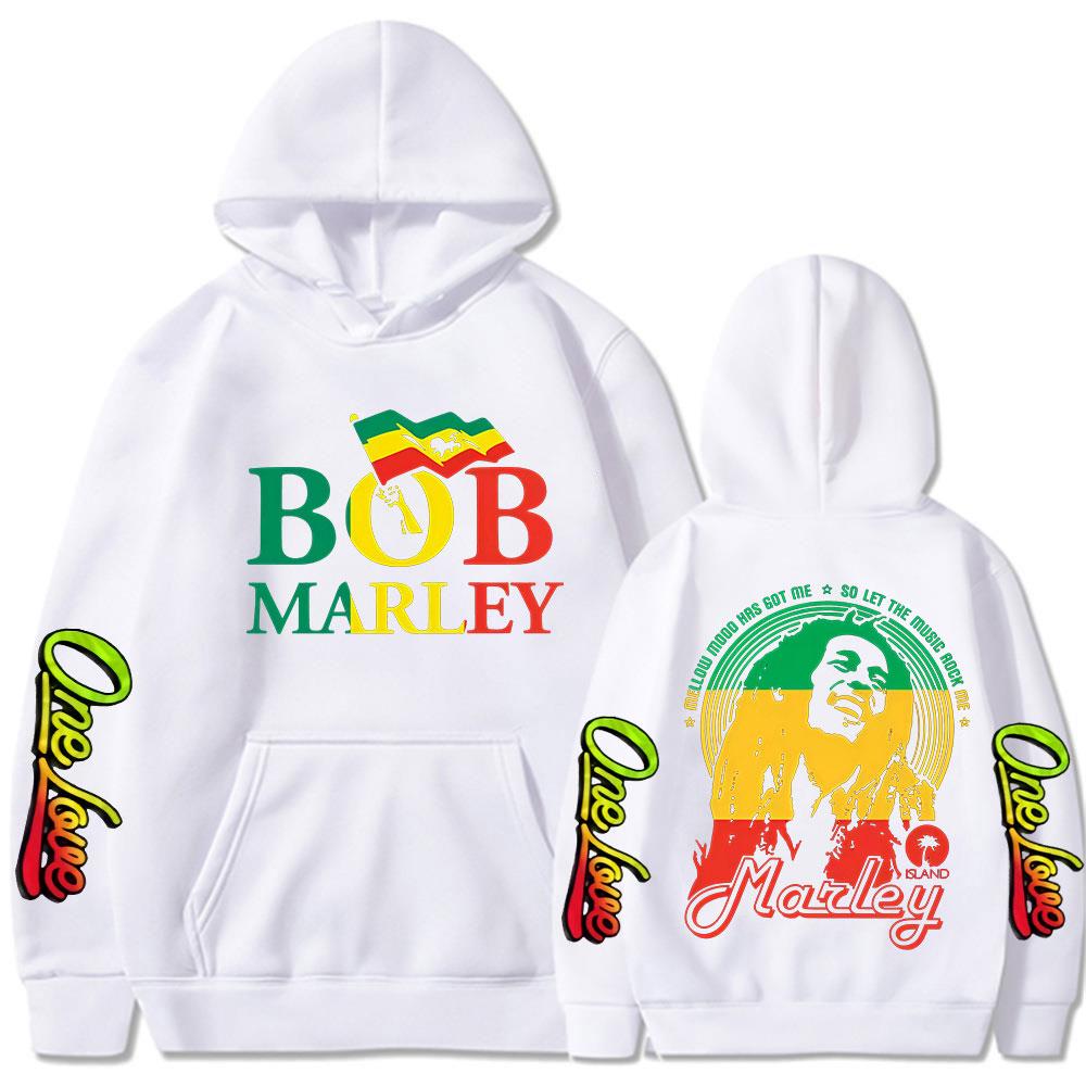 Reggae Musik Urheber Bob Marley Grafik Hoodie Herren Damen Kleidung Klassische Vintage Kapuzenpullover Männlich Übergroßer Pullover