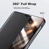 Phone Case for Huawei Mate60, Flip Cover Smart High-Definition View Window Genuine Leather Full Protection Anti-Drop Business Ultra-Thin Case for Me