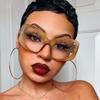 Durable High Quality Retro High End Designer Style Edgy Punk Trendy Oversized Female For Both Male Sun Glasses