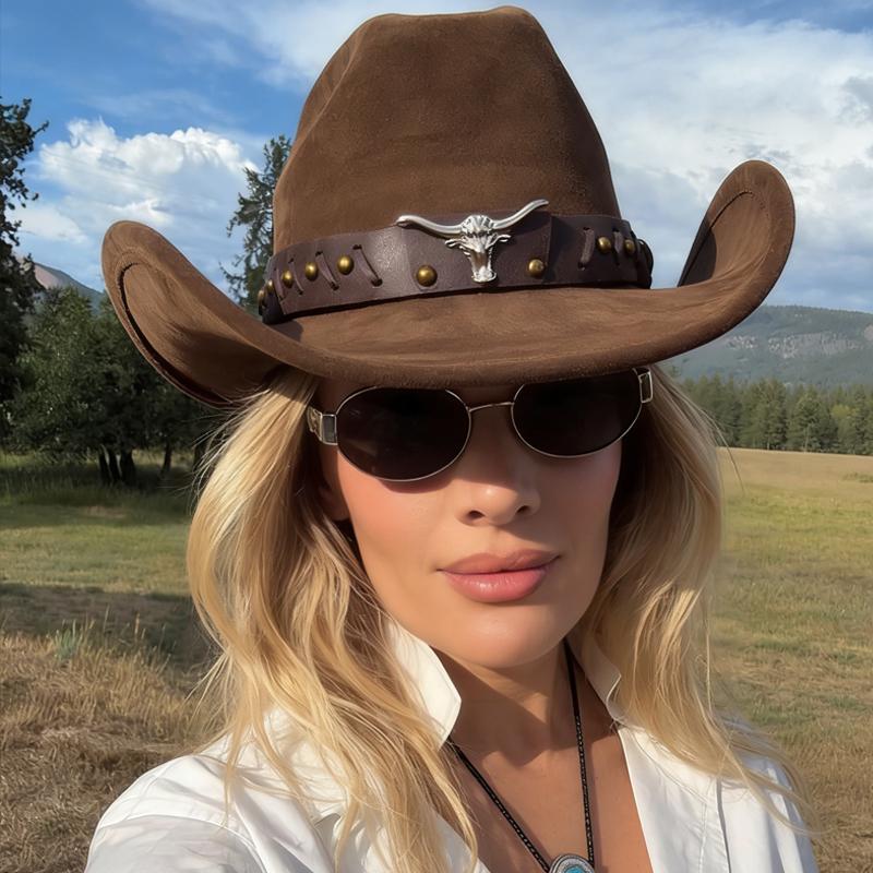New Western Cowboy Hats Vintage Roll Brim Gentleman Cowgirl Jazz Hat Holidays Party Cosplay Hat