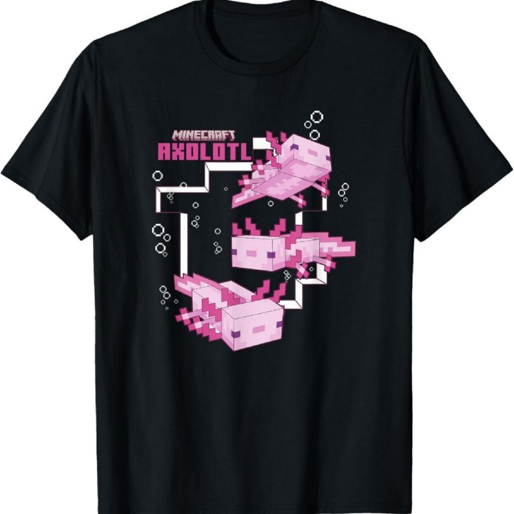 Maglietta Rosa Axolotl di Minecraft