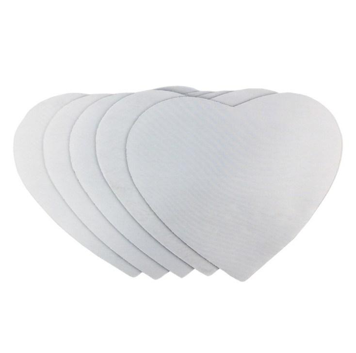 RubySub Heart Shape Sublimation Blank Sublimation Mouse Pad Personalize Gaming Mouse Pad белый