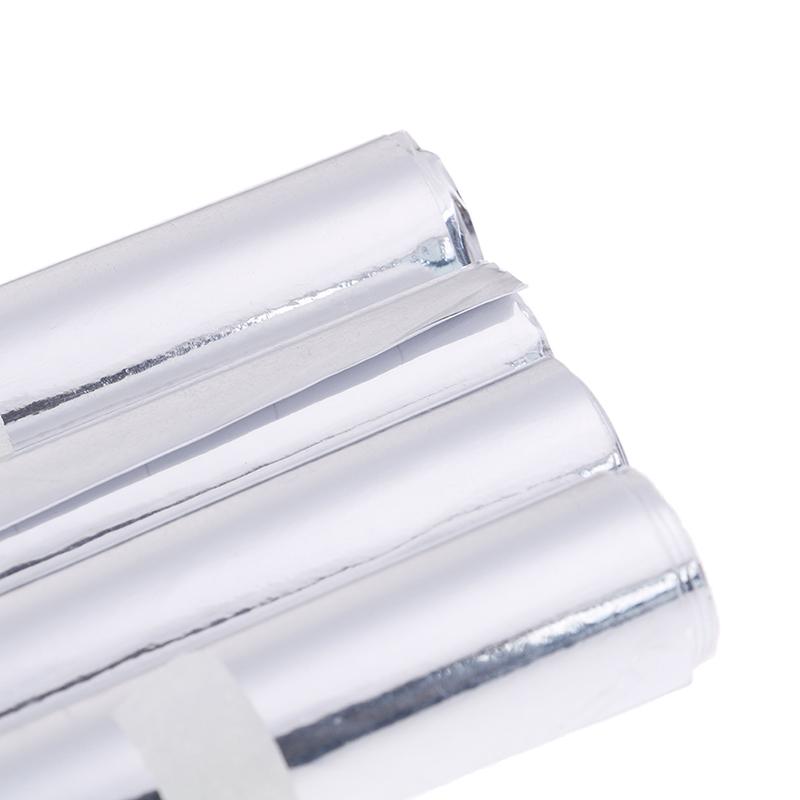 Car Silver Glossy Mirror Stretchable Chrome Vinyl Wrap Decal Film Stickers
