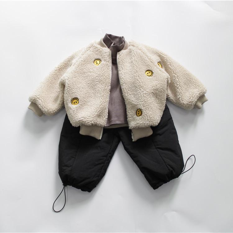 Pantaloni de iarnă pentru copii, culoare uni, groși și căptușiți, călduroși, din bumbac, largi, de agrement, tip pâine, pantaloni de schi