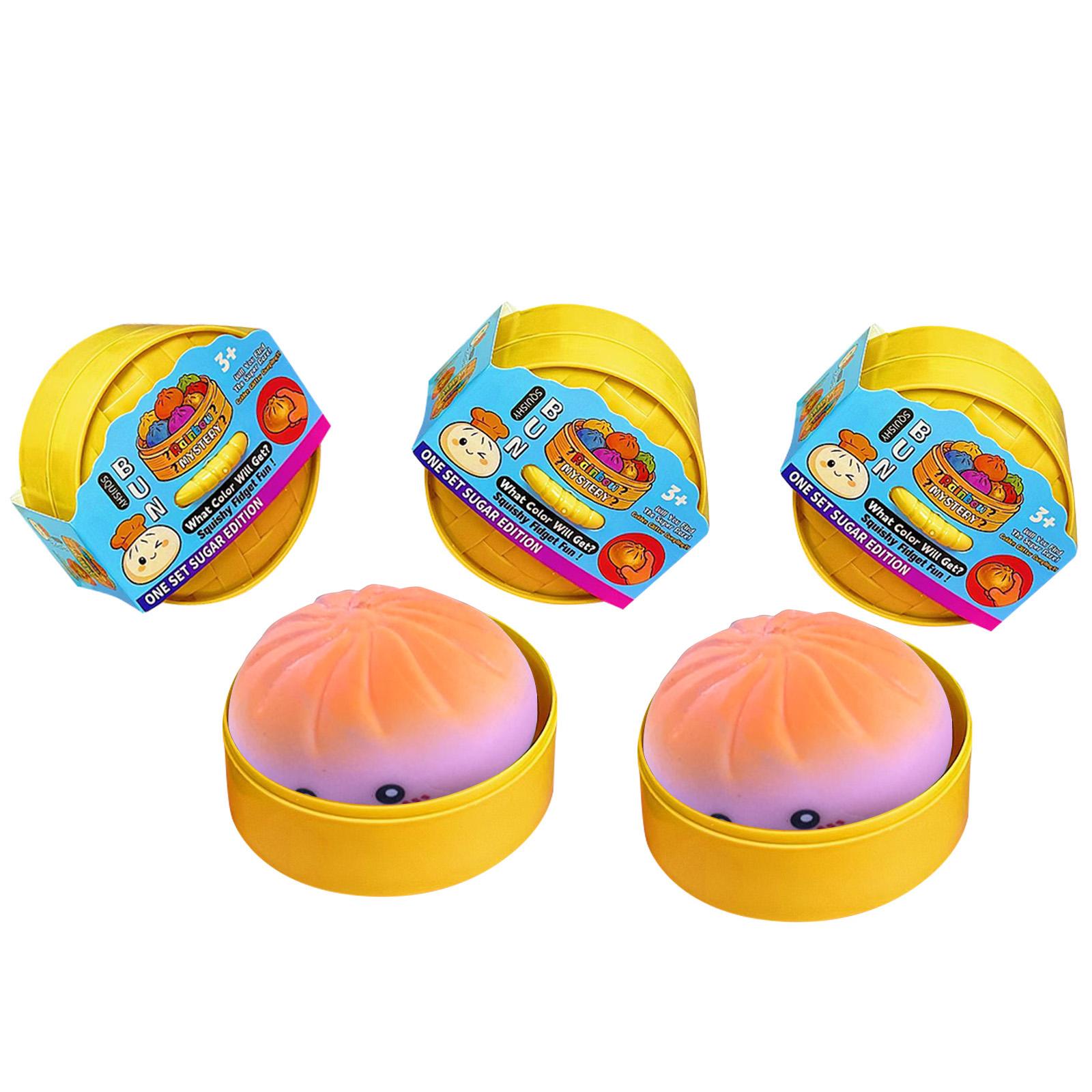 

Simulated Bun Toy Slow Rising Stress Relief Squeeze Toy for Office Desk and Home Decor with Cute Face Design Single Pack One Size