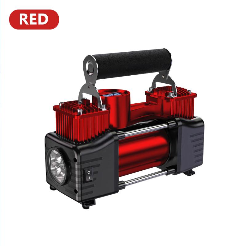 

Портативный насос для накачивания шин, одноцилиндровый воздушный компрессор, насос со светодиодной подсветкой, 12 В, воздушный насос для автомобильных шин красный