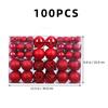 100Pcs Christmas Ball Ornaments Tree Decorative Shatterproof Decorations Hanging Xmas for Anniversary Wedding Party Holiday
