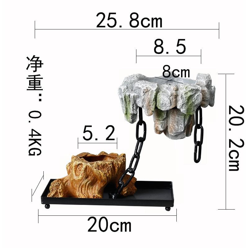 Pure Handmade Succulent Flower Pots, Rich Tree, Bonsai, Rice, Bamboo Indoor, Floating Island, Suspended Iron, Micro Landscape Ba