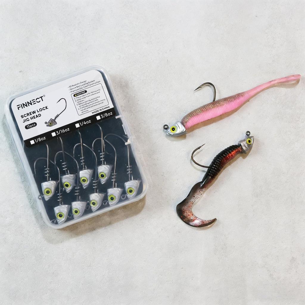 FINNECT Jig Head, 10g, 15 pieces, Compatible with root fish,