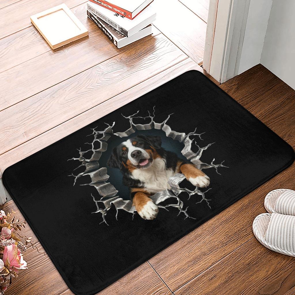 Retro-Fußmatte mit Dackelmotiv (40 x 60 cm) – Anti-Rutsch-Teppich für Bad, Küche und Wohnzimmer