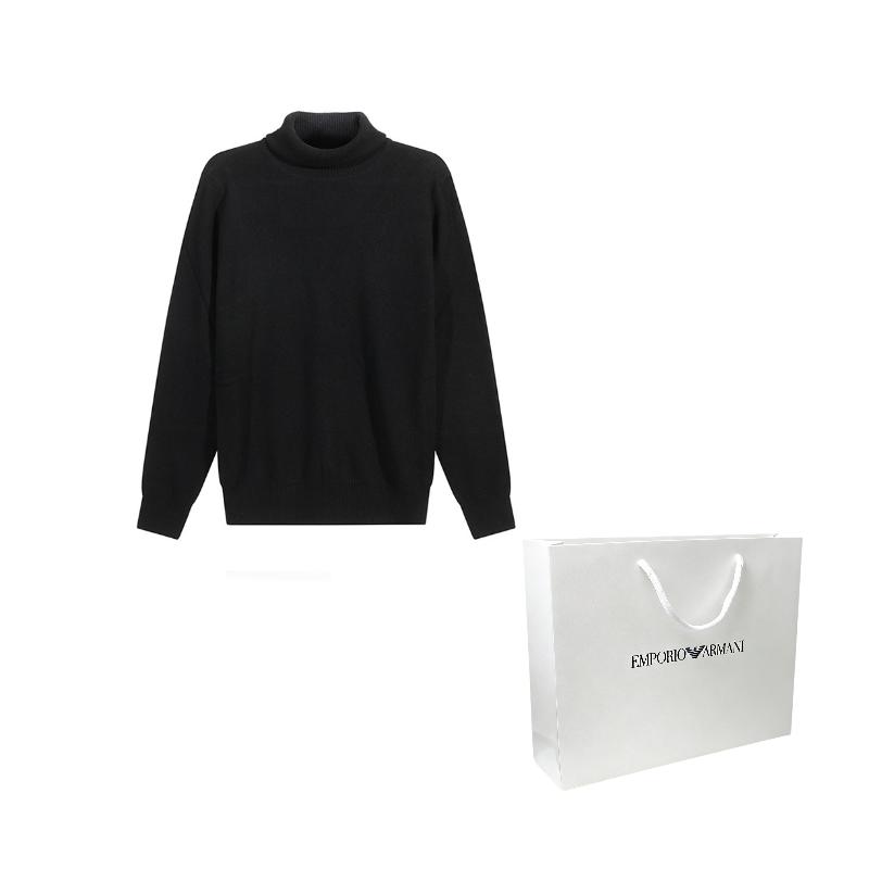 EMPORIO ARMANI Cashmere Sweater Men's Black 8N1M46-1M71Z-0999