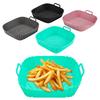 Silikonové vložky do horkovzdušné fritézy Čtvercový pekáč Opakovaně použitelný koš do horkovzdušné fritézy Kuchyňský vařící gadget pro horkovzdušnou fritézu