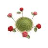 Round Flower Coaster Cotton Yarn Knitted Floral Mat Practical 3D Floral Cup Mat  Coffee Table Decor
