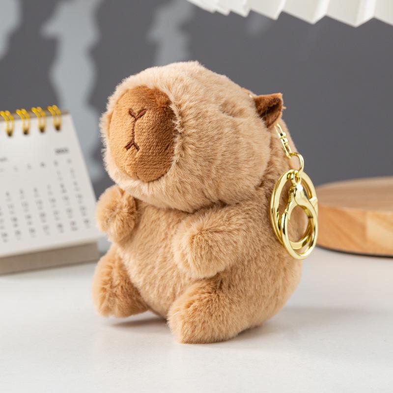 

Capybara Plush Toy Keychain - Cute Stuffed Animal Backpack Pendant 10 cm