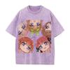 The Quintessential Quintuplets Printed Tee Men Women Washed Cotton T-shirts Manga Vintage T Shirt Unisex Short Sleeve Tshirt