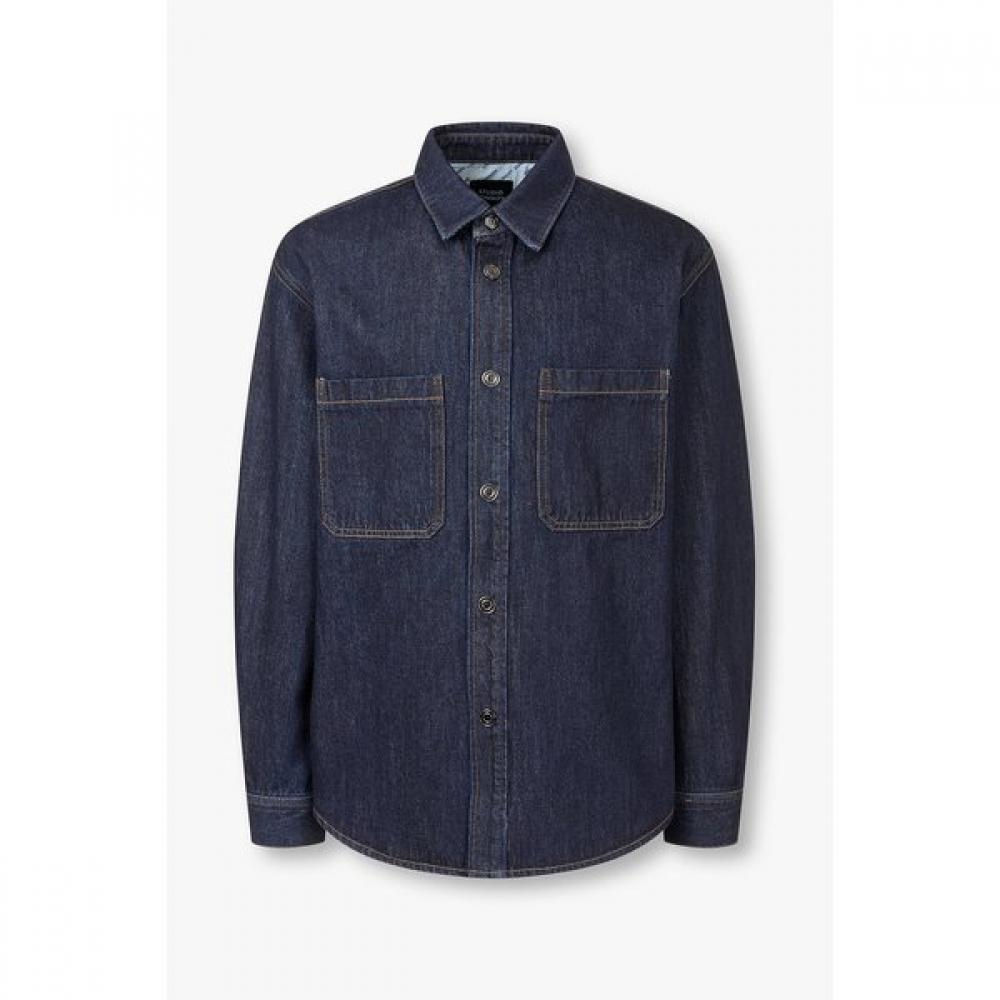 

Studio Tomboy Indigo Shirt Type Denim Jumper 91m6113114 Indigo/L