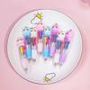 5Pcs/Lot Kawaii Cartoon Unicorn Four Color Ballpoint Pens Cute Ball Point Pens Kids School Stationery Writing Supplies Gift