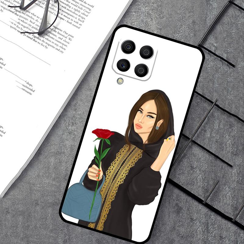 Muslim Islamic Arabic Hijab Girl Case For Samsung Galaxy M55 M31 M13 M11 M12 M14 M15 M06 M16 M36 M56 M53 M32 M52 M35 M34 M54