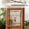 Bird Parrots Toy Chewable Hanging Cage Climbing Ladder with Natural Wood Parrots Suspension Bridge Swing Toy Supply