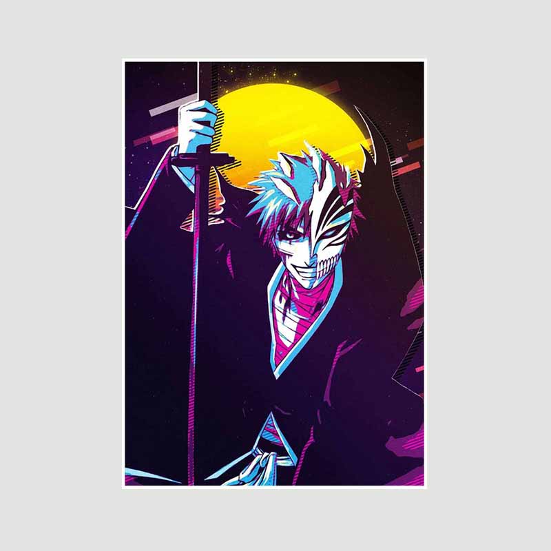 Japanese Anime Bleach Poster Decor Retro White Paper Posters and Prints Wall Art Painting Bedroom Bar Cafe Decoration Mural Fans Collection Gifts