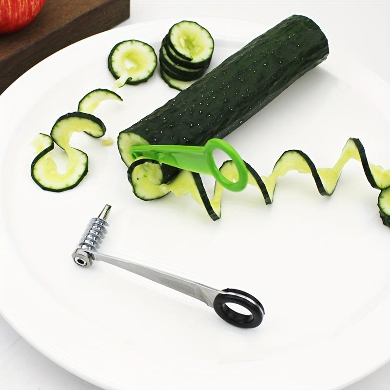 Tagliaverdure a Spirale Manuale - Affettatrice Portatile in Acciaio Inossidabile con Design Curvo, Adatto per il Taglio Uniforme delle Patate