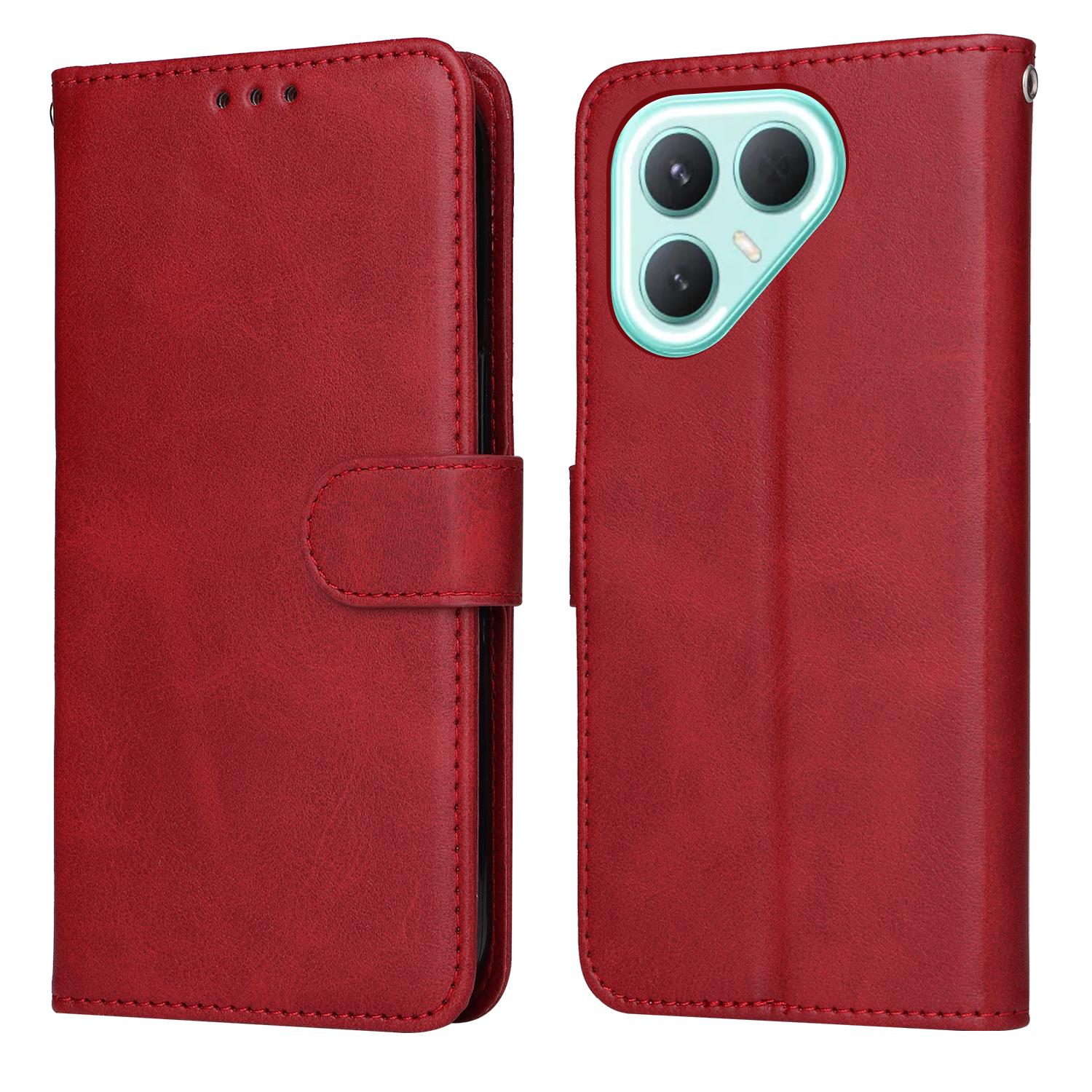 

Для TECNO Pova 7 Pro 5G Чехол-кошелек из искусственной кожи, откидной чехол для телефона Red