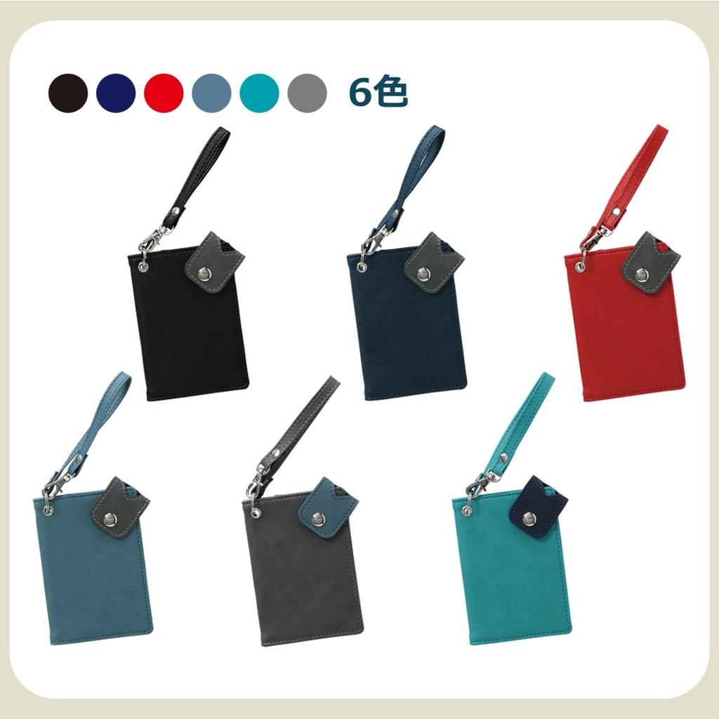 PILOT Colorim Card Case with Card CRCC1R Built-in Anti-Skimming Holder, Red,