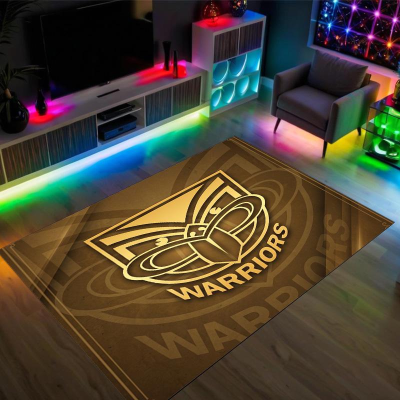 Wigan Warriors Design Crystal Velvet Carpet Cozy Non?Slip Printed Rug For Bedroom Living Room Entrance