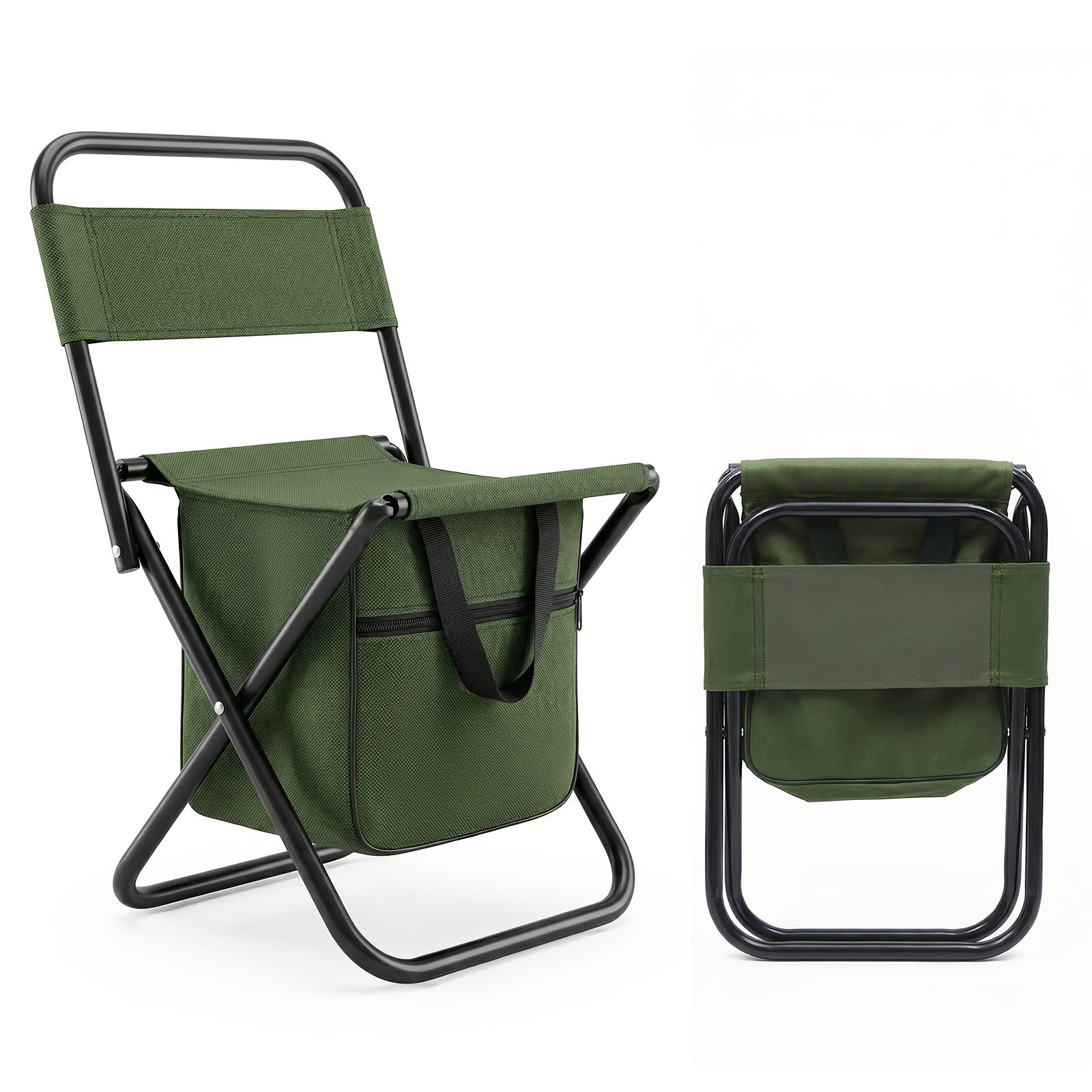 2-in-1 camping chair with backrest, foldable