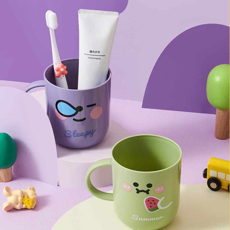 Cartoon Toothbrush Cup Bathroom Mouthwash Cup Cute Toothbrush Holder Plastic Household Toileting Cup Bathroom Accessories
