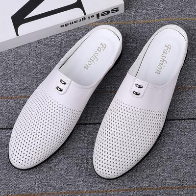Fashion British Style Retro Brown Men's Leather Casual Shoes Versatile for Commuting Flat Bottomed Loafers Anti Slip Men's Driving Shoes