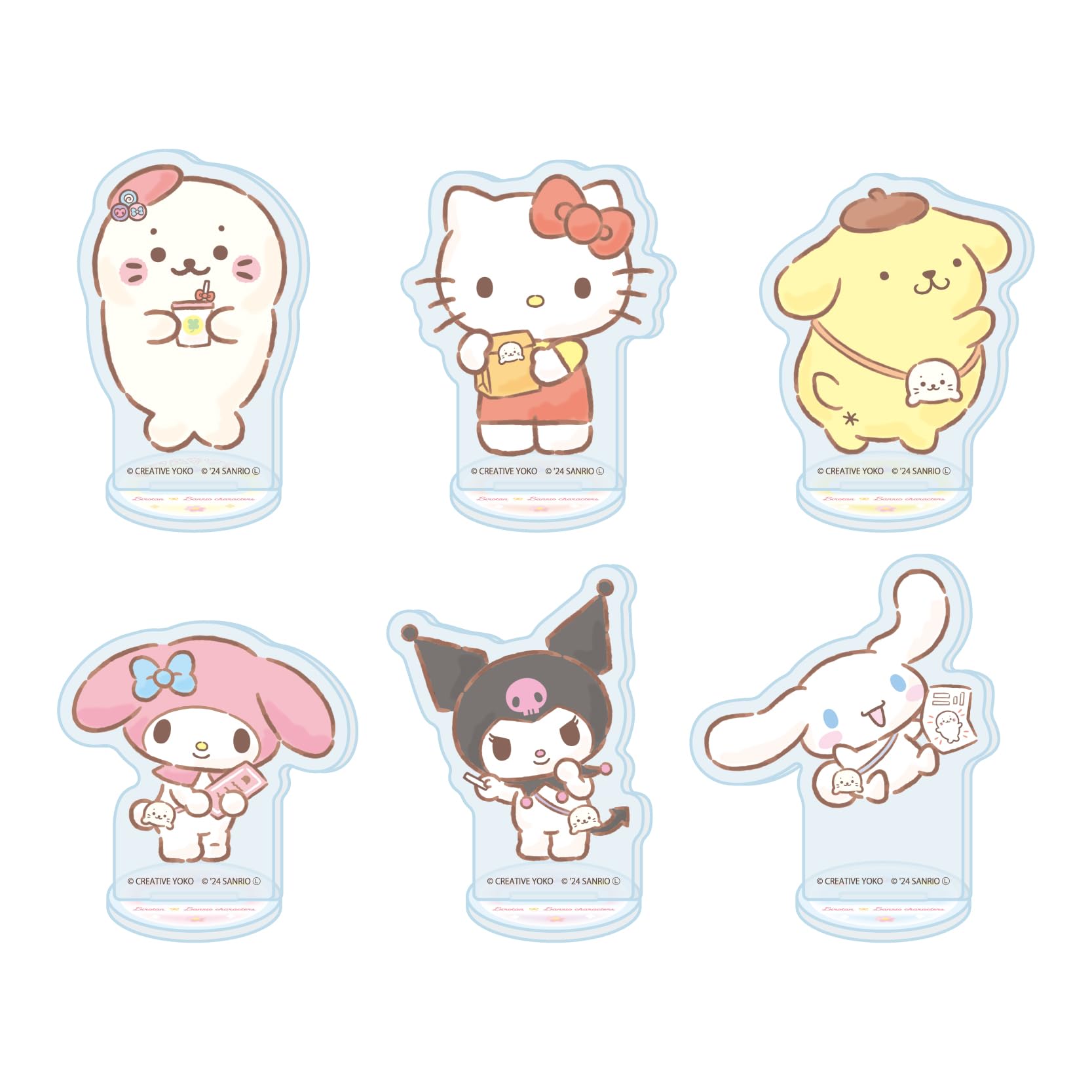 Sirotan x Sanrio Characters 01 [Коллаборационная иллюстрация] Акриловые петит-стенды, Коробка из 6 штук